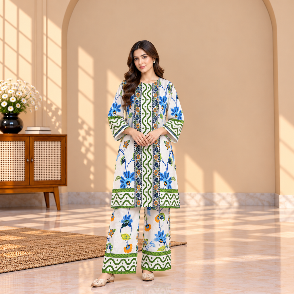 MULTI COLOR 2 PC DRESS