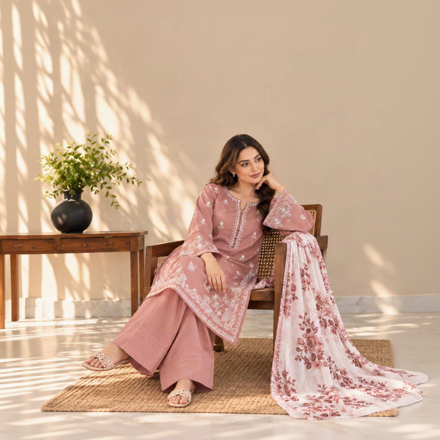 Anaya DRESS 3 PC EMBROIDERY
