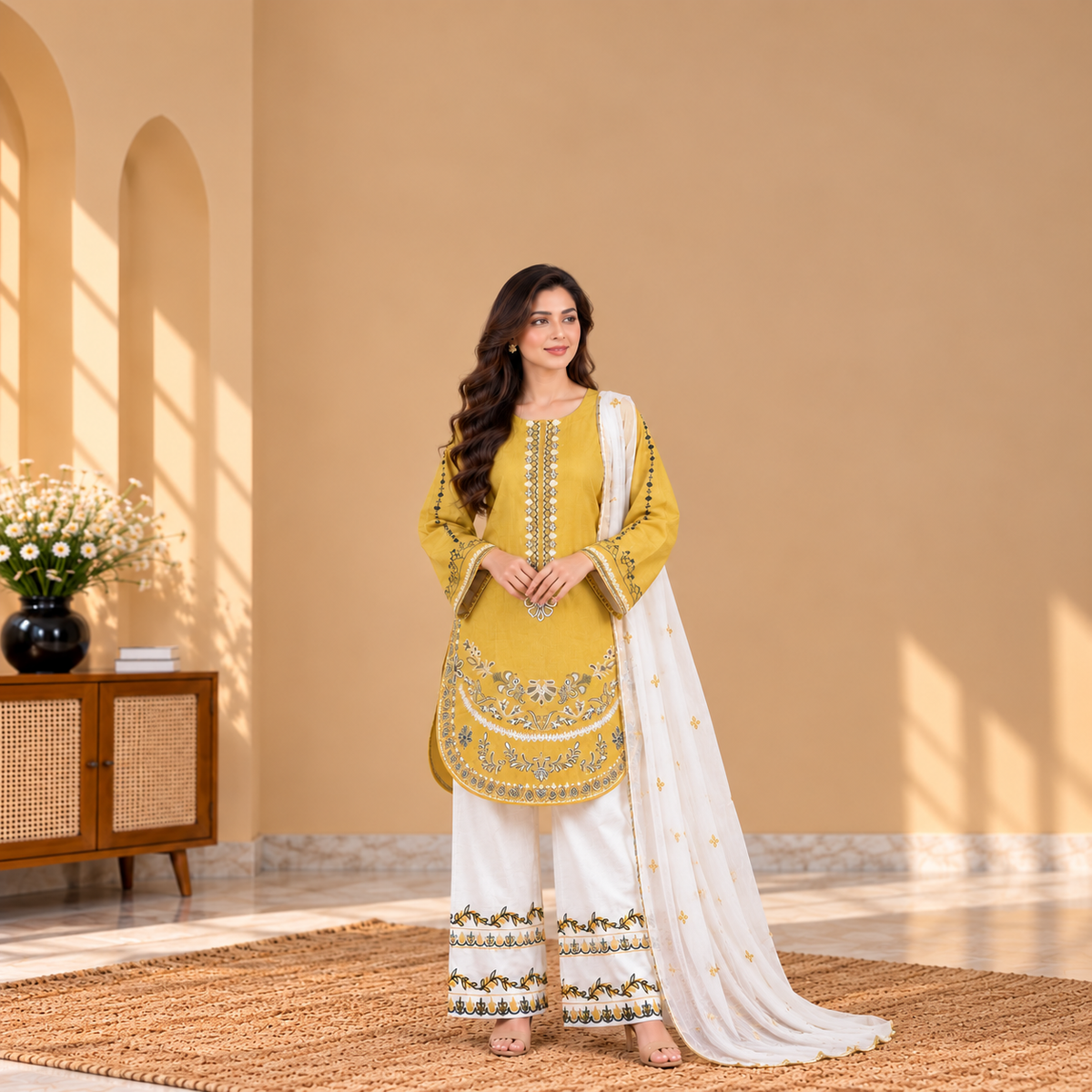 SUNSHINE 3 PC EMBROIDERY