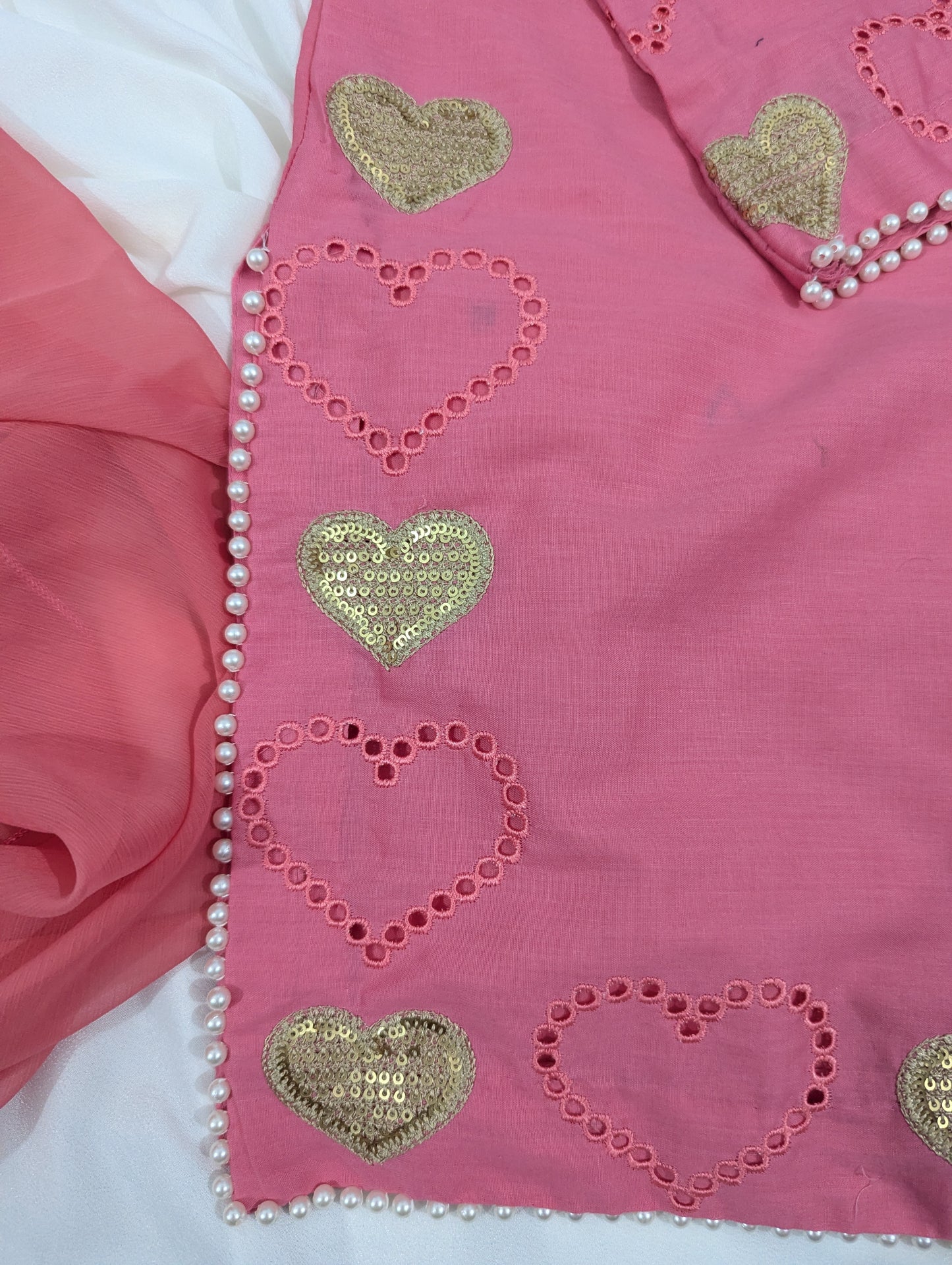 Pink Heart 3 PC EMBROIDERY